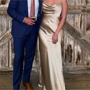 Bridesmaid cocktail satin dress